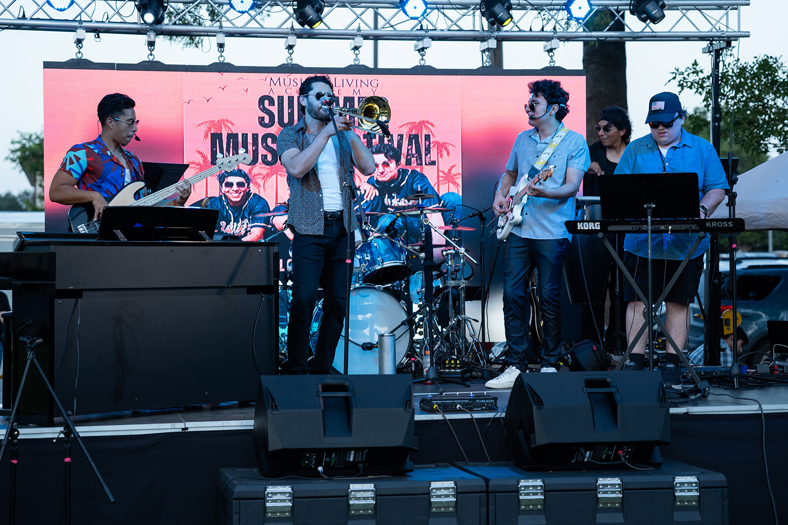 Festival ensemble performing together on the main stage